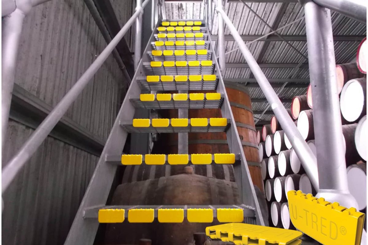 AMCO U-Tred open grid step nosing are great for added safety