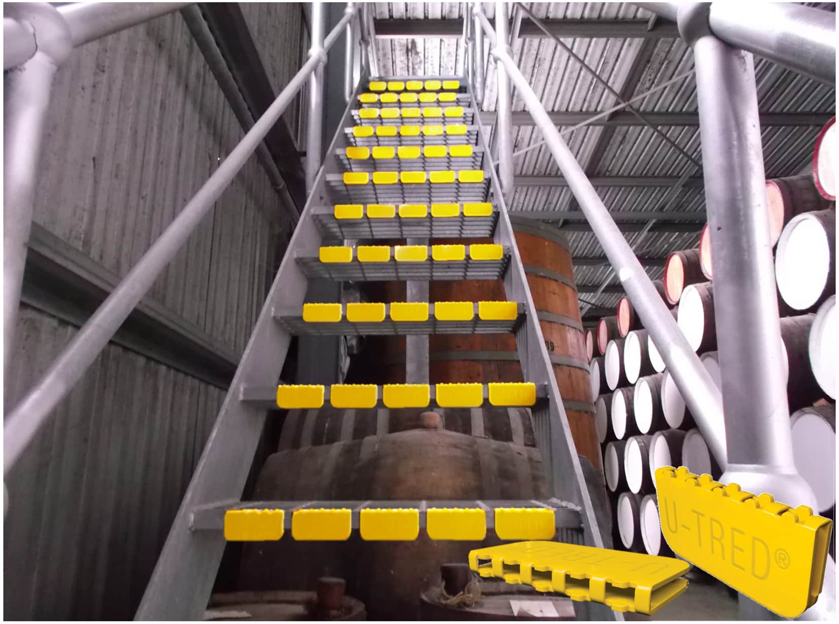 AMCO U-Tred open grid step nosing are great for added safety