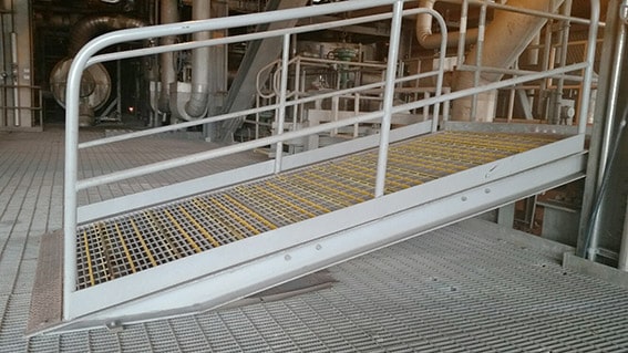 U-Tred anti-slip stair nosing used in a ramp