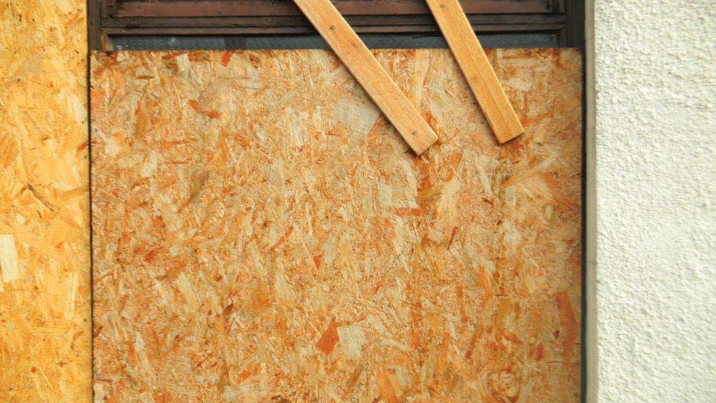 Maxam window repair film is a better option to boarding up.