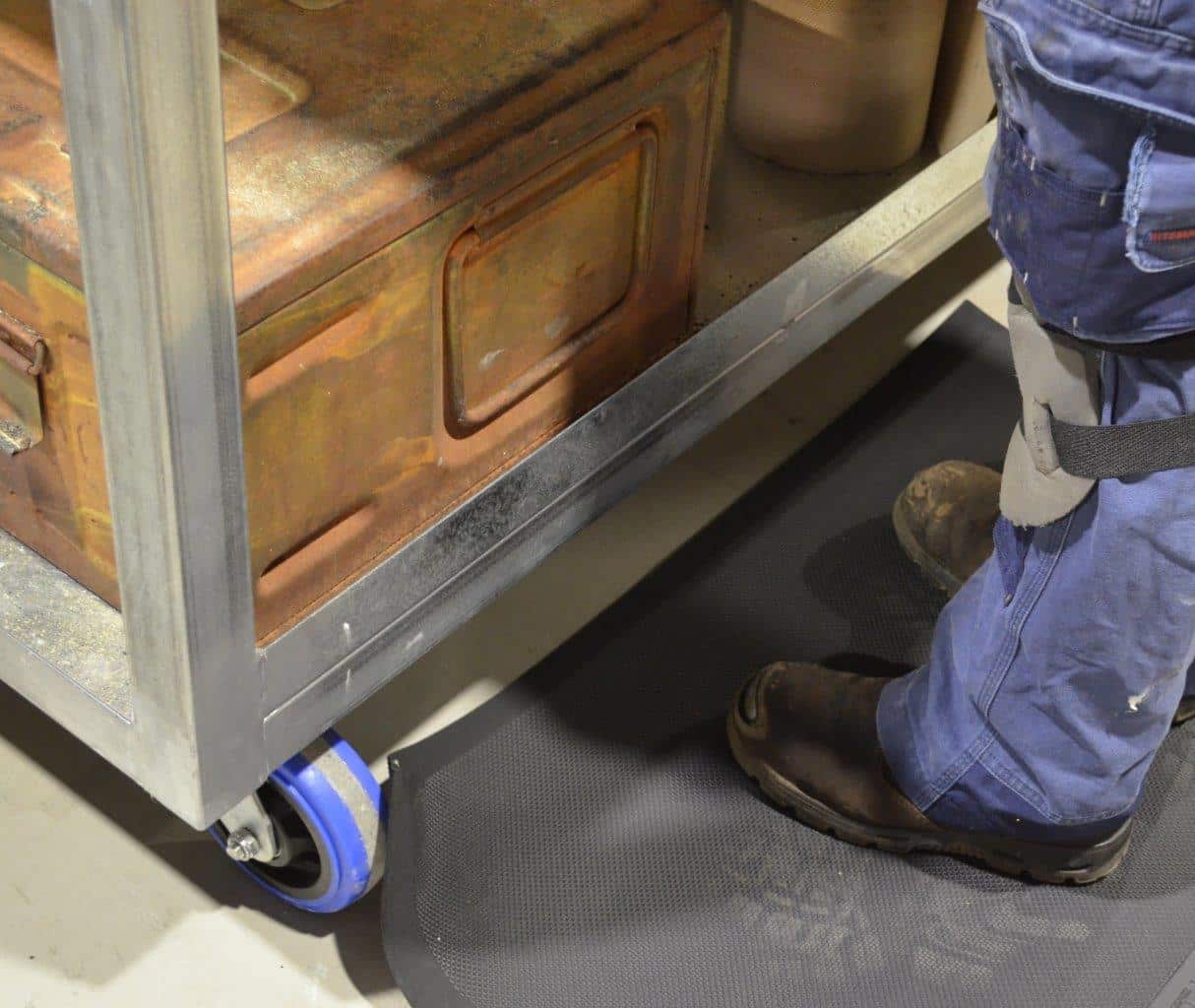 It's easy to cause an anti fatigue mat in a work space