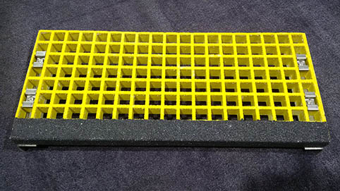 anti slip step made of FRP, note black nosing