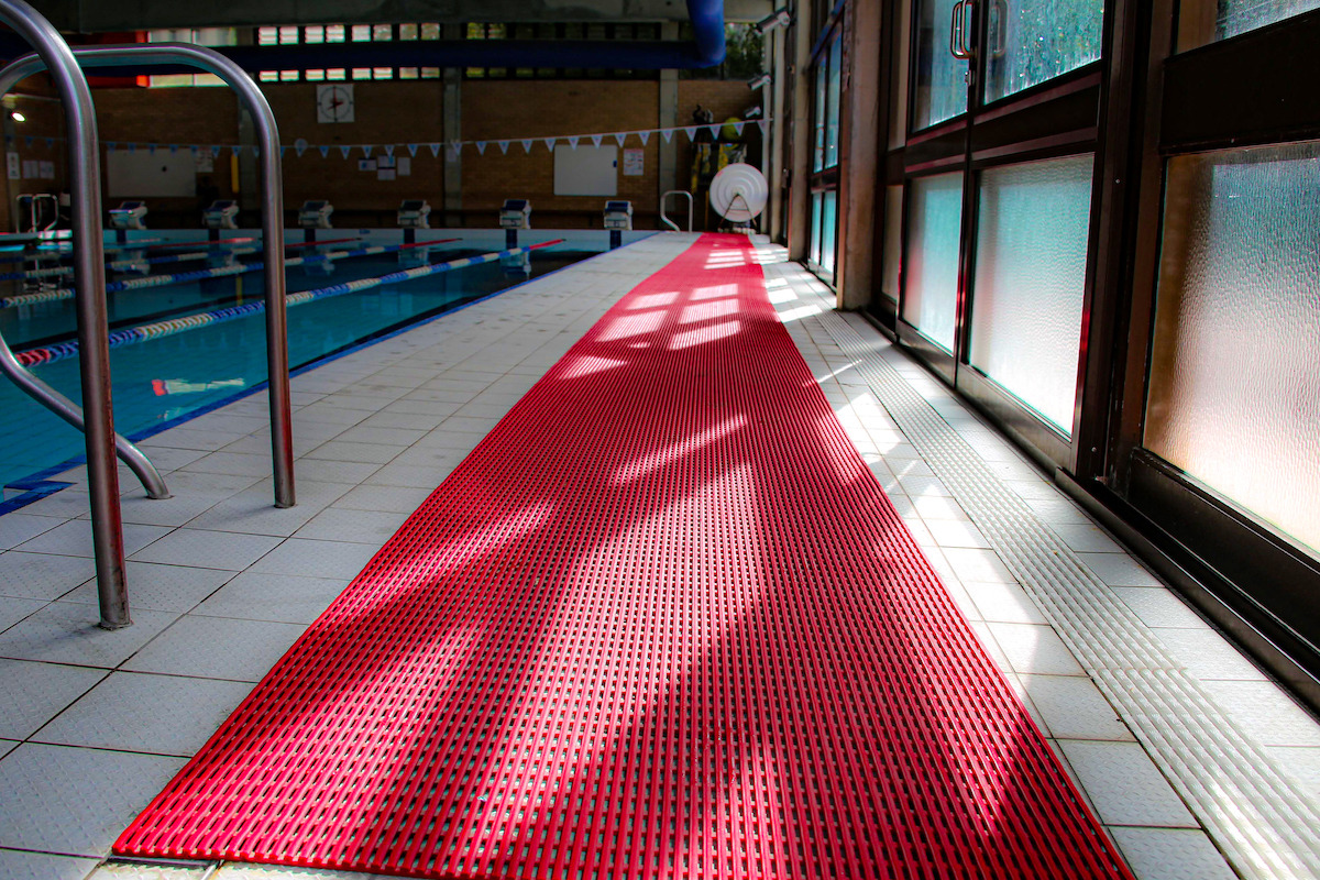 Wet Area Anti-Microbial Flexirib Pool Mat