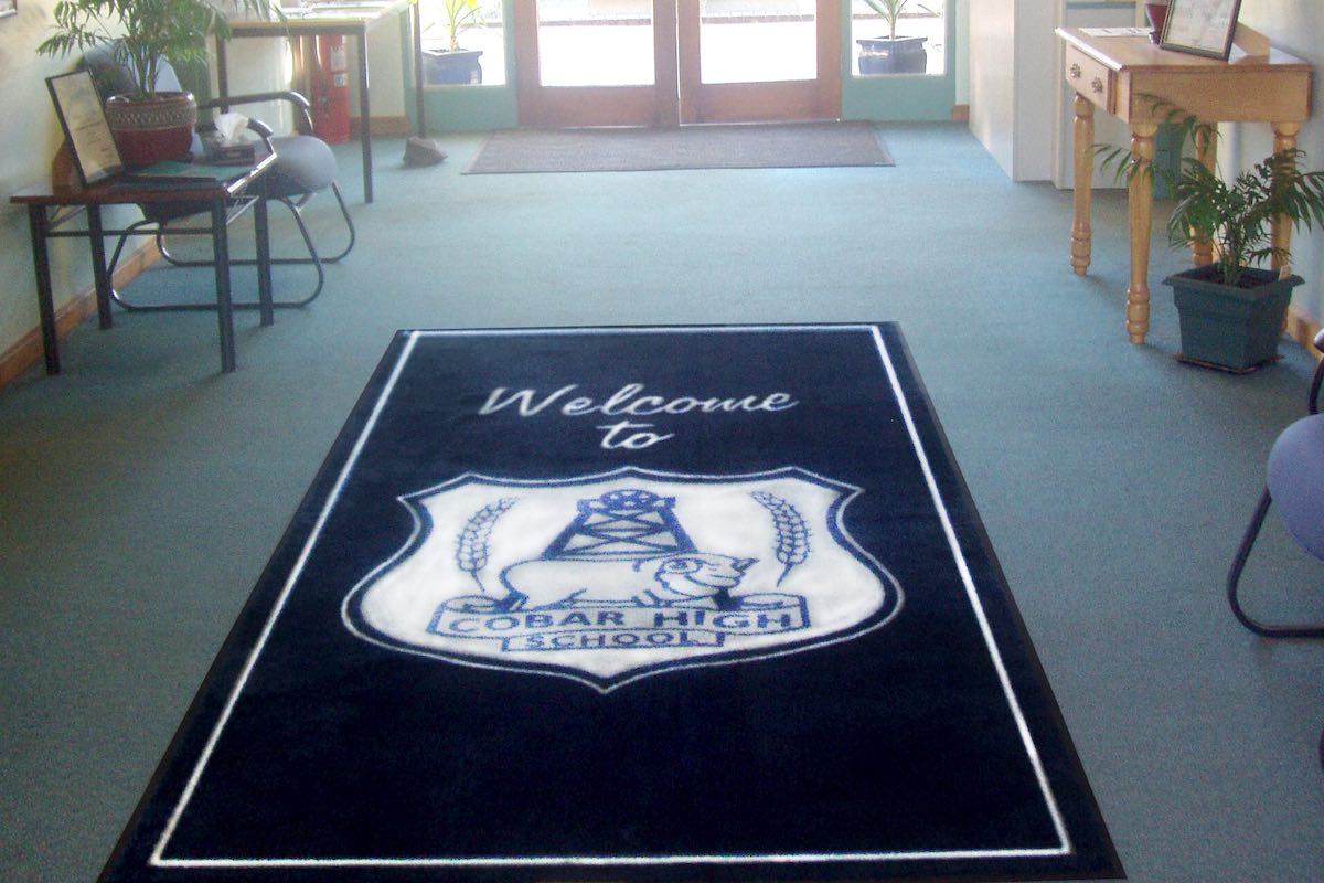 AMCO custom logo entry mat for Cobar High School