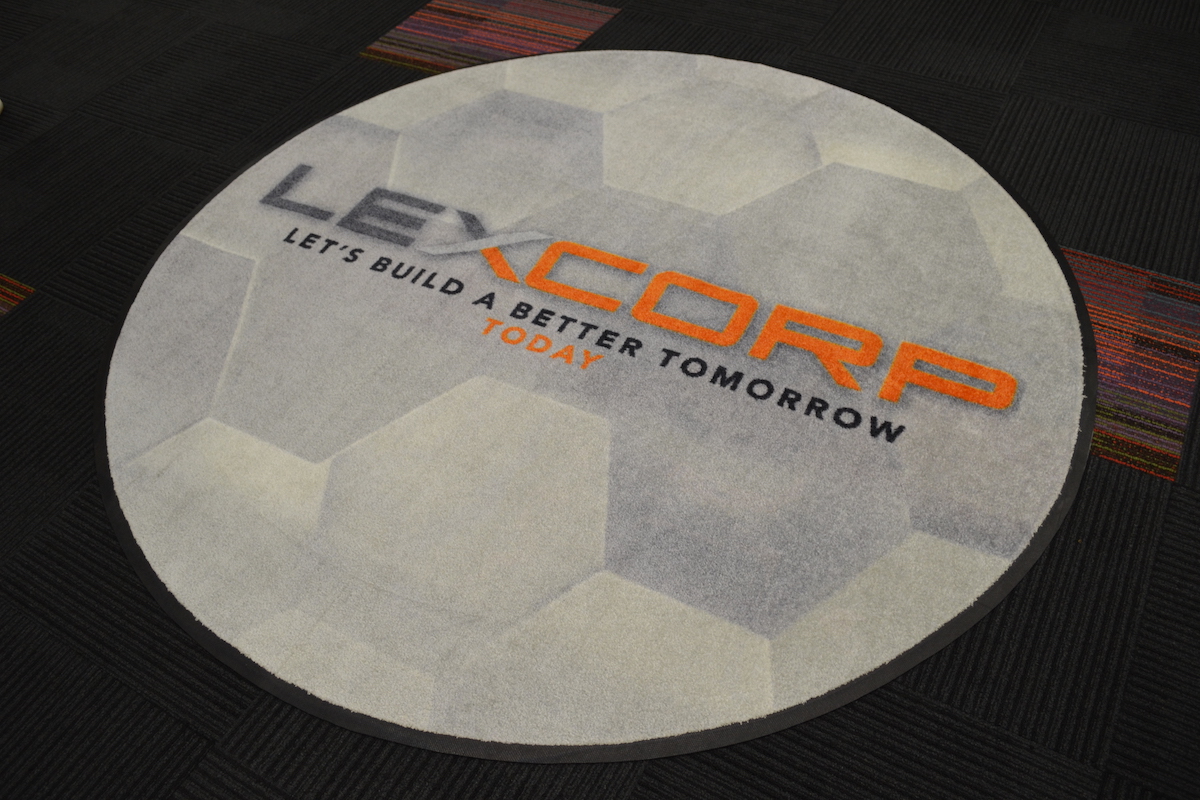 AMCO custom logo entry mat for LexCorp