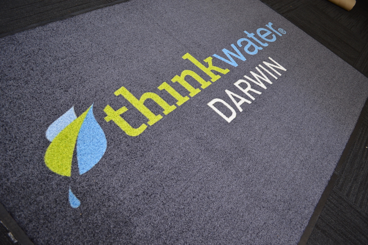 AMCO custom logo entry mat for Think Water Darwin