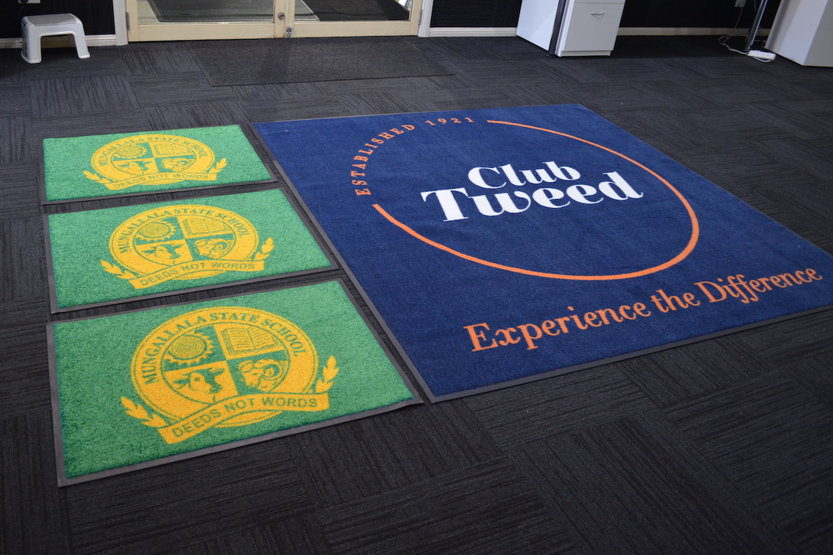 AMCO custom logo entry mat for Club Tweed