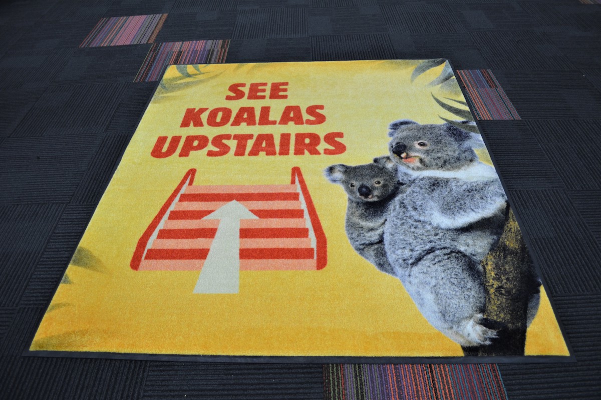 AMCO personalised logo entry mat for a wildlife facility in Australia