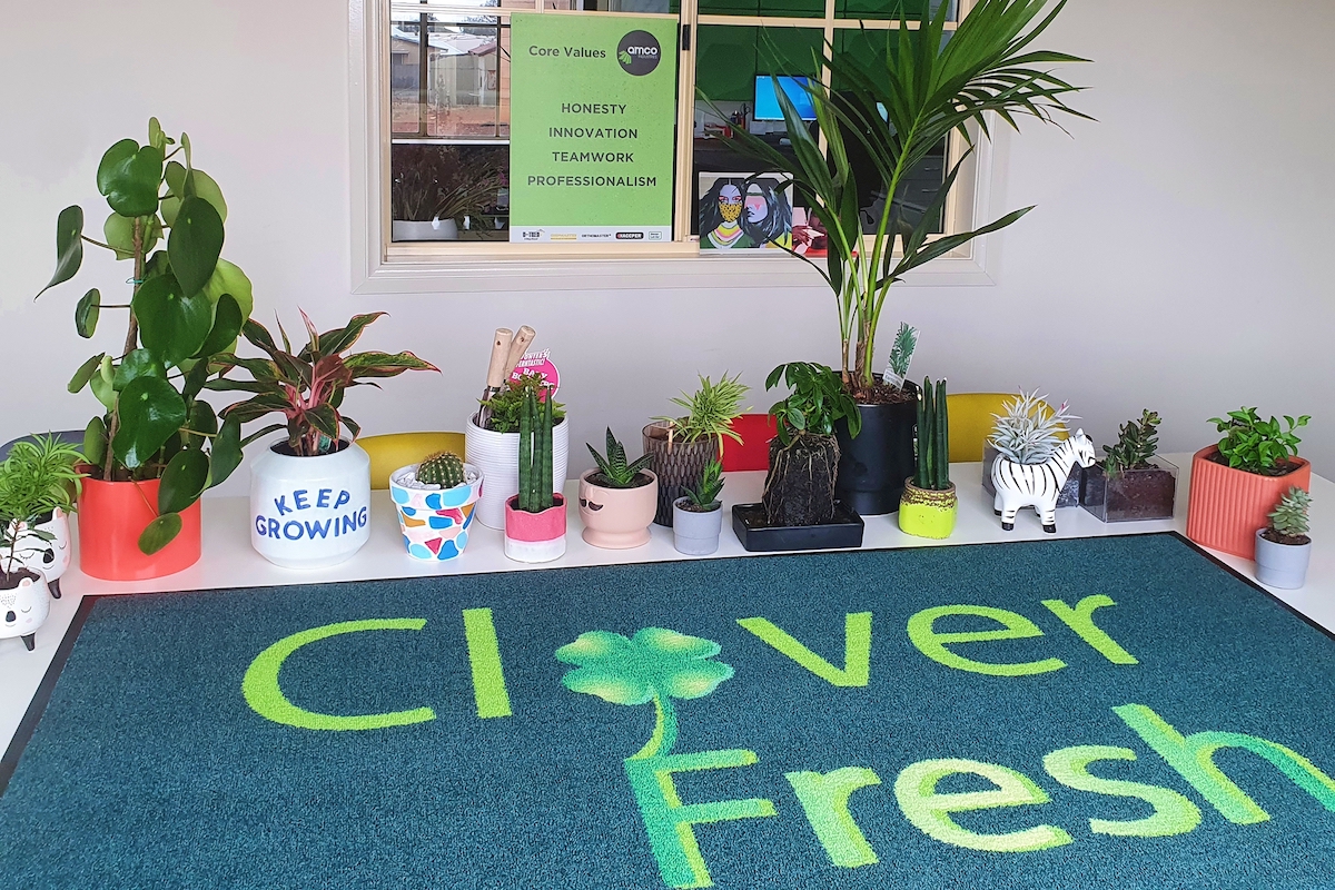 AMCO custom Entry Mat for Clover Fresh