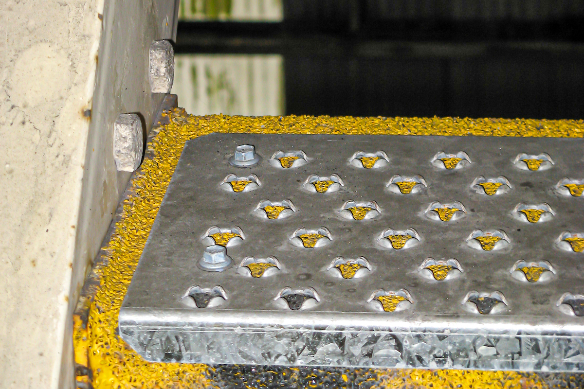 AMCO Lion Plate steel non-slip stair treads and nosings