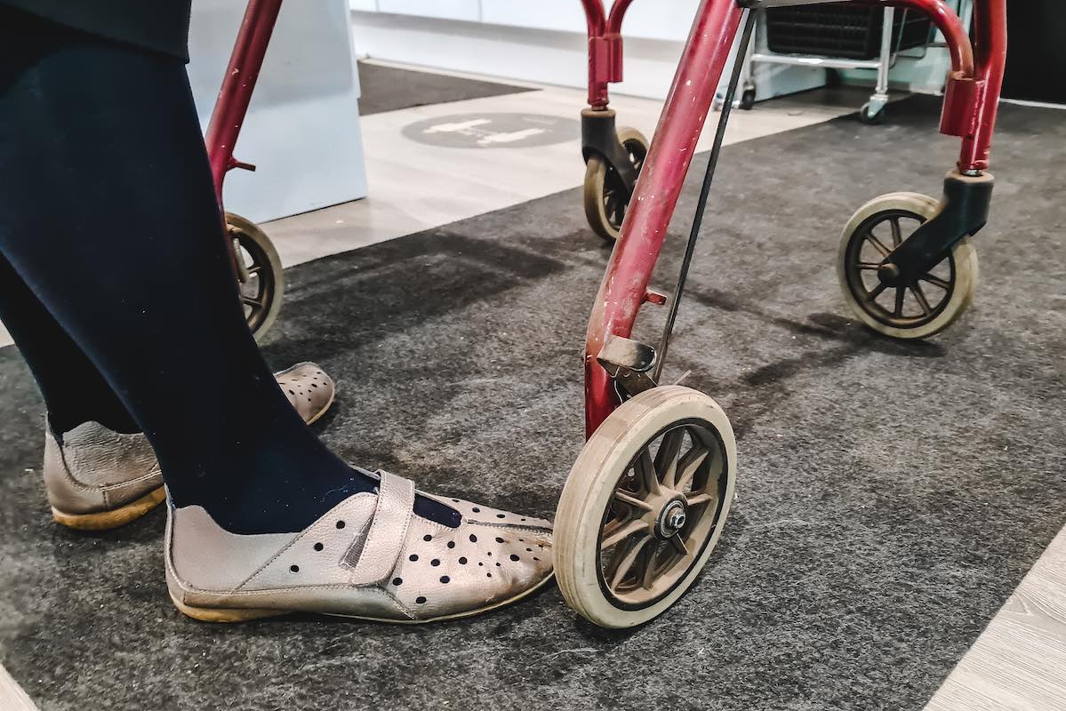 AMCO Pig Grippy Mat (Croc Mat) in use in a hospital or aged care facility